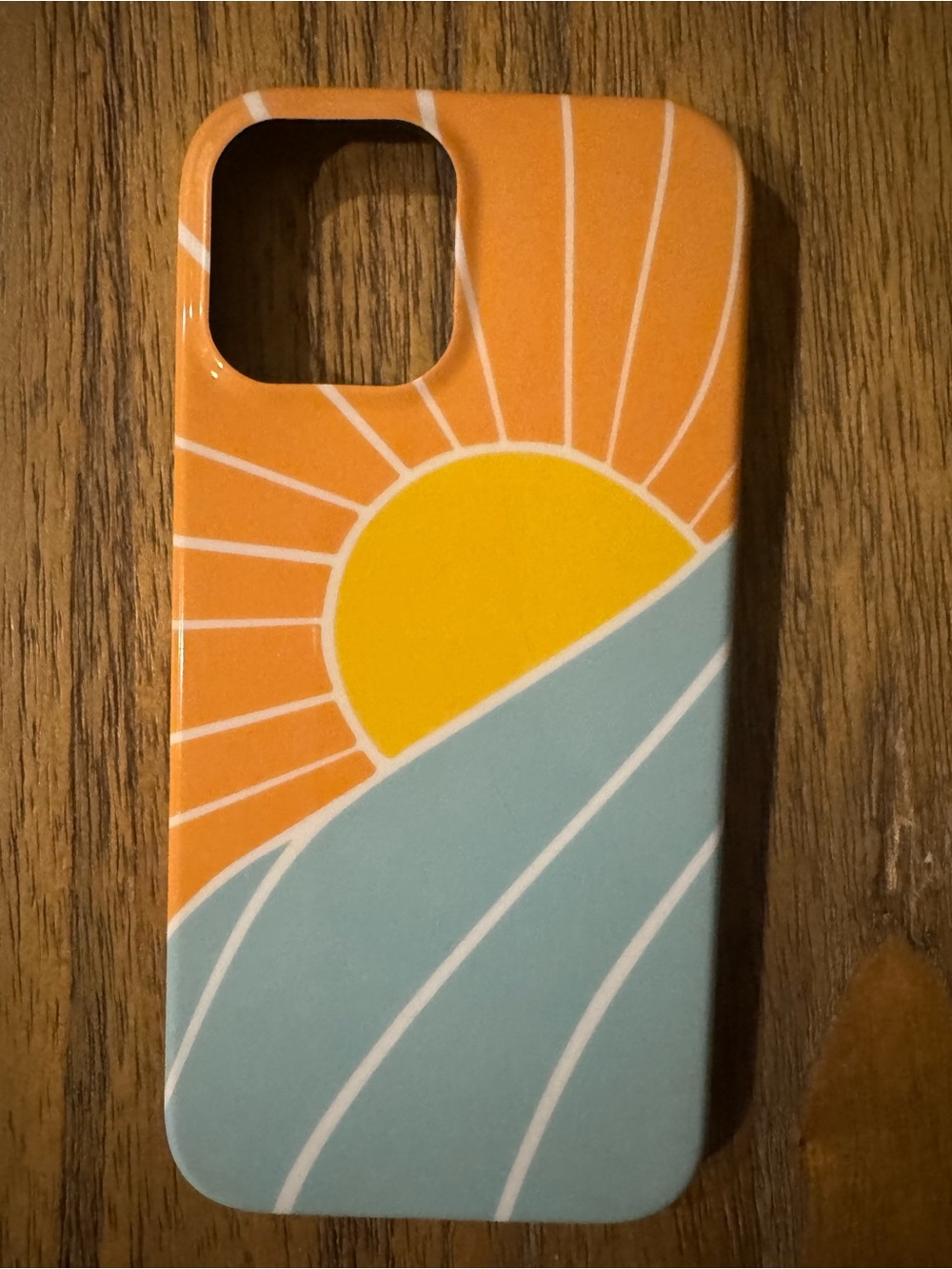 Sunrise Wave Graphic Phone Case - Orange, Yellow & Light Blue